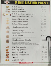 Menu du Rosticceria da Giorgio à Fabrica di Roma