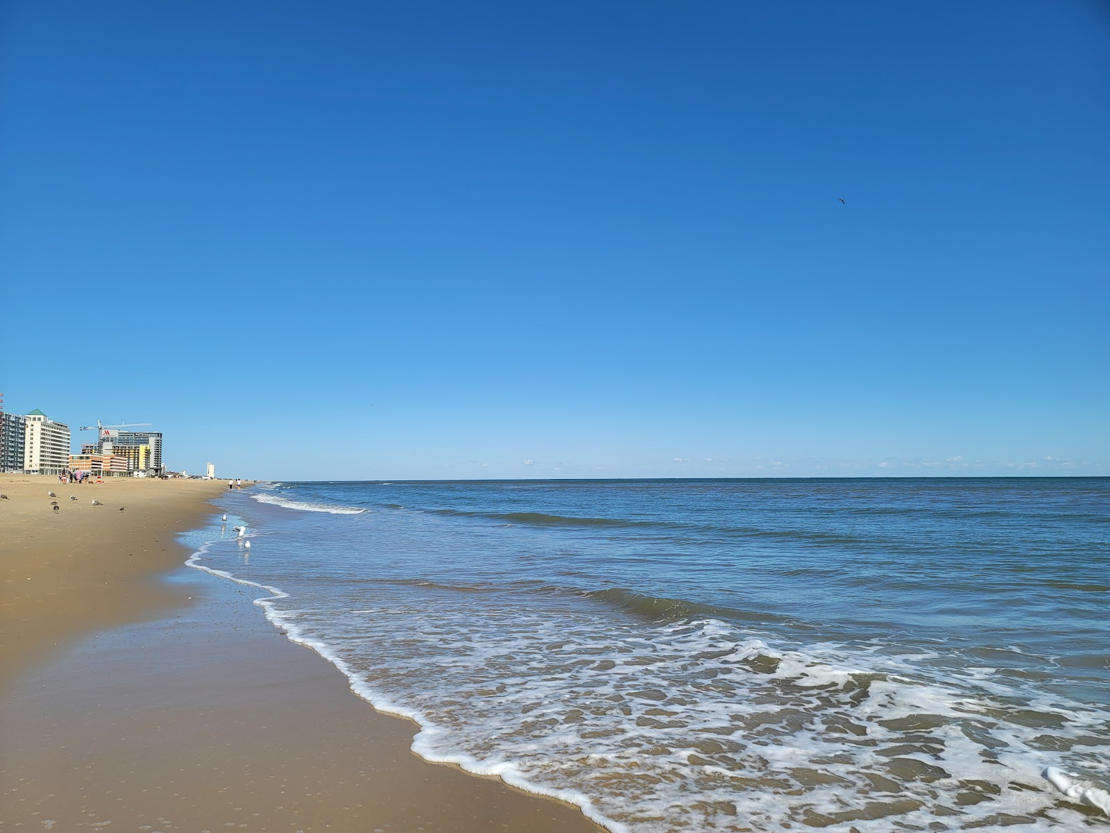 Foto av Virginia beach med lång rak strand