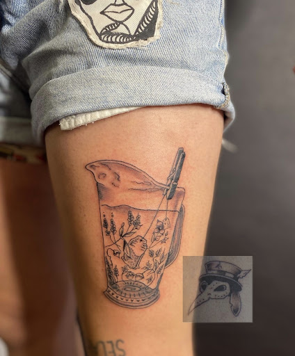 Explore butterfly foot tattoo ideas, creative tattoo ideas in New Orleans, available at Catahoula Tattoo 