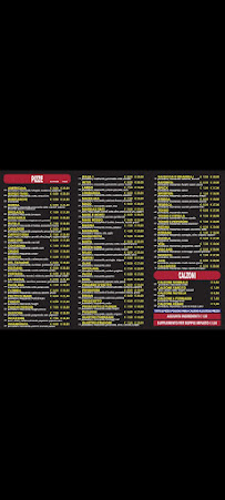 Menu du Pizzeria la favola di borgo val di Taro à Borgo Val di Taro