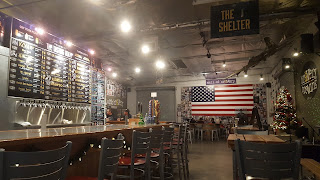A row of beer taps