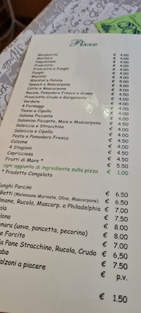 Carte du Osteria Pizzeria Le Tre Botti à Camaiore