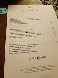 Les chouettes (Grand Duc) à Paris menu