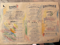 Menu du Brasserie Bellanger à Paris