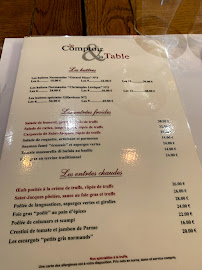 Menu du Le Comptoir & La Table à Deauville