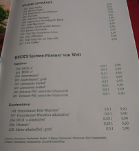 Beck's in'n Snoor à Bremen carte