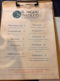 Bacaro Insolito à Bergamo carte