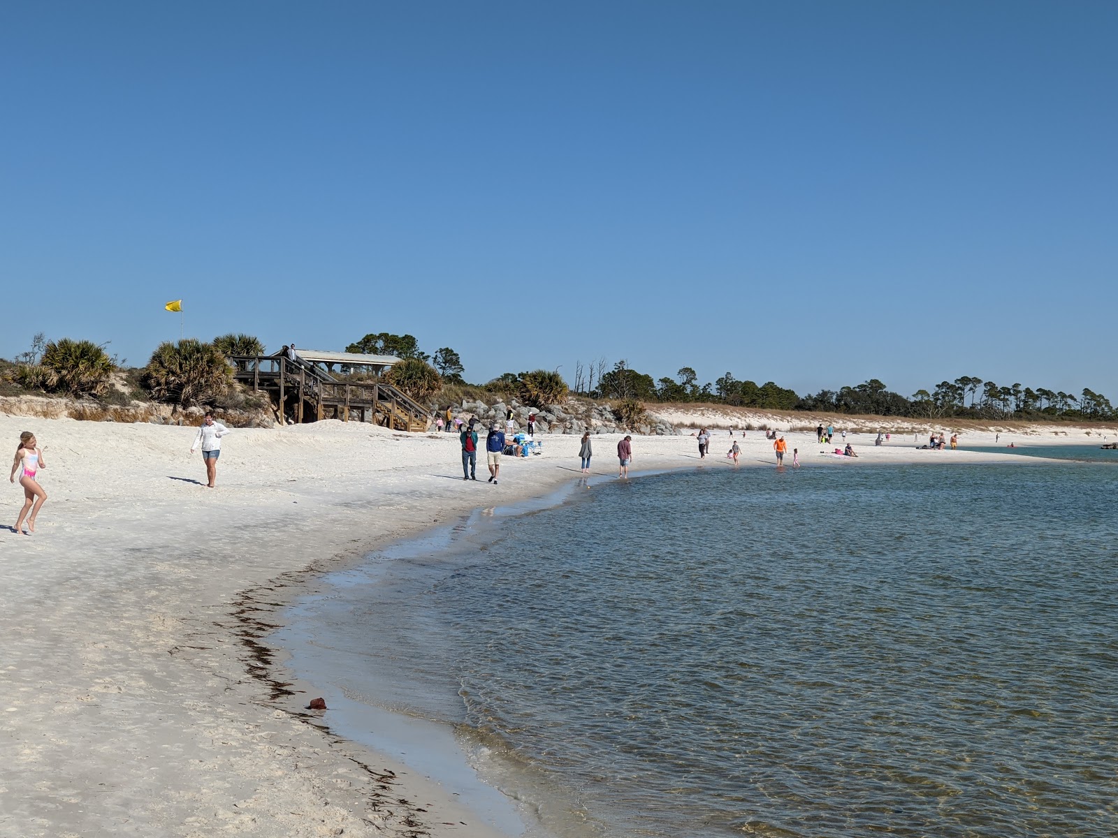 Foto av Jettys Tidal Pool Beach med vit sand yta