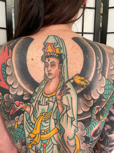 Explore women's arm tattoos ideas, creative tattoo ideas in Delmar, available at Resolute Tattoo