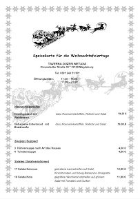 Carte du Metaxa - Taverna Ouzeri à Magdeburg