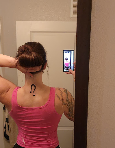 Explore tattoo ideas woman shoulder, creative tattoo ideas in Magnolia, available at Lucky Sparrow Tattoo Shop and Piercing