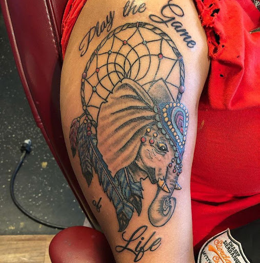 Explore mechanic sleeve tattoo ideas, creative tattoo ideas in Saint Louis, available at Pearl Gallery Black Pearl Tattoo