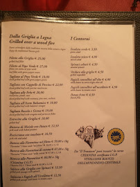 Menu du Il Trovatore à San Gimignano