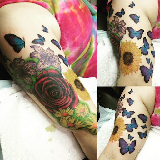 Explore ladies neck tattoo ideas, creative tattoo ideas in Carbondale, available at MsCandyTattoo