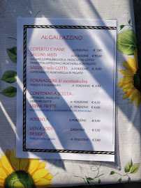 Menu du Al Galeazzino à Montevecchia