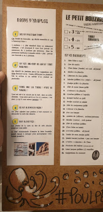 Le Petit Bouzigues à Bouzigues menu