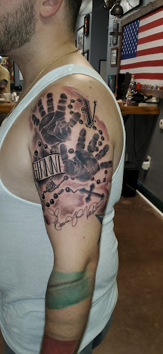 Explore heart break tattoo ideas, creative tattoo ideas in Riverview, available at 9-Line Tattoo