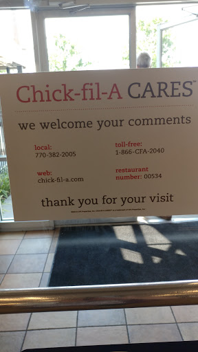 Fast Food Restaurant «Chick-fil-A», reviews and photos, 115 Cherokee Pl, Cartersville, GA 30121, USA