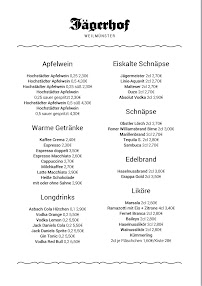 Menu / carte de Jägerhof à Weilmünster