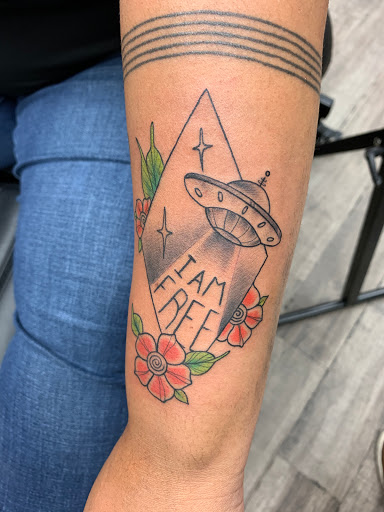 Explore mens calf tattoo ideas, creative tattoo ideas in The Colony, available at Cowboys Tattoo II