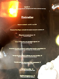 Palácio Chiado à Lisbon menu