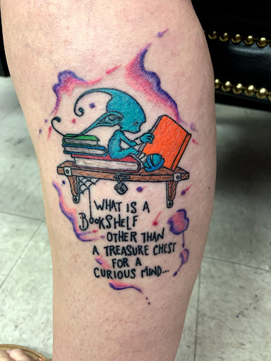 Explore mary jane tattoo ideas, creative tattoo ideas in Crystal City, available at Meraki Tattoo and Piercing