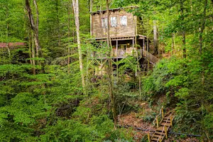The TreeHouse - Rocking Chair Deck with Hot Tub below, Walking Distance to Downtown Helen, Sleeps 5 image