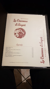 Restaurant asiatique La Couronne d'Argent à Fontainebleau (la carte)