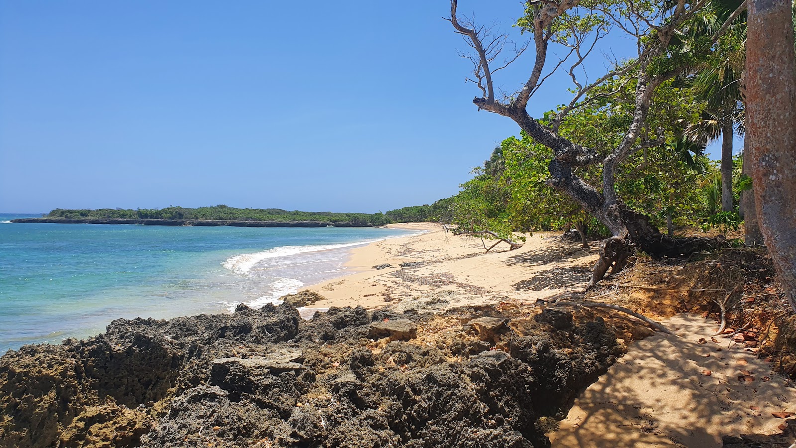 Foto von Playa de Lola mit beiger sand Oberfläche