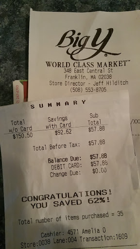 Supermarket «Big Y», reviews and photos, 348 East Central Street, Franklin, MA 02038, USA