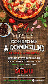 Menu du O'Scugnizz | Ruvo di Puglia à Ruvo di Puglia