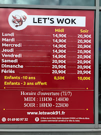 Menu / carte de Let's Wok à La ville-du-Bois