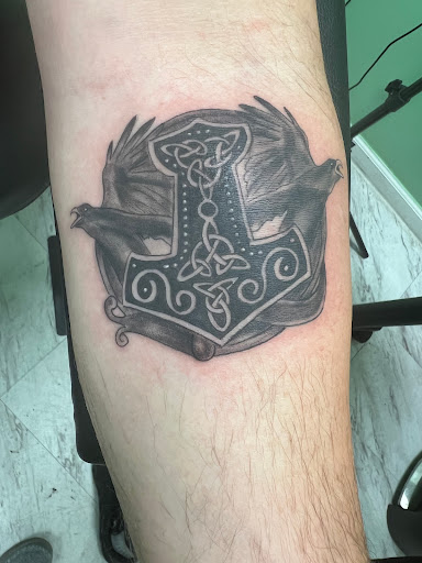 Explore cover up star tattoo ideas, creative tattoo ideas in Warner Robins, available at Pen & Portrait Tattoos