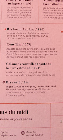 Mâm Son à Paris menu