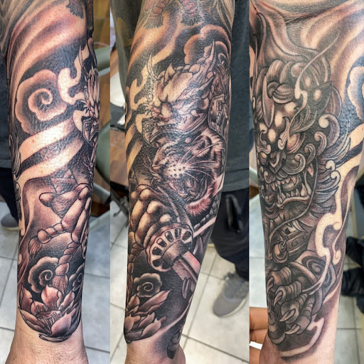Explore koi fish tattoo ideas, creative tattoo ideas in Coram, available at Asylum Tattoo