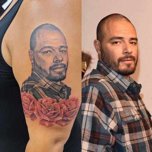 Explore hydrangea tattoo ideas, creative tattoo ideas in Hereford, available at Slow Pain Tattoo Body Art Studio