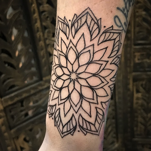 Explore 1/2 sleeve tattoo ideas, creative tattoo ideas in Tecumseh, available at Lucid Tattoo Gallery