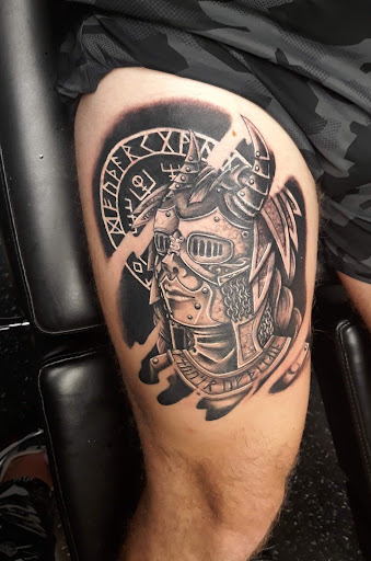 Explore mens tattoo ideas upper arm, creative tattoo ideas in Billings, available at Legendary Tattoo Studio and Art Gallery PLLC