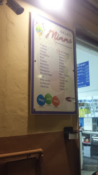 Marchand de glaces Gelateria Mimmo à Tropea - menu / carte