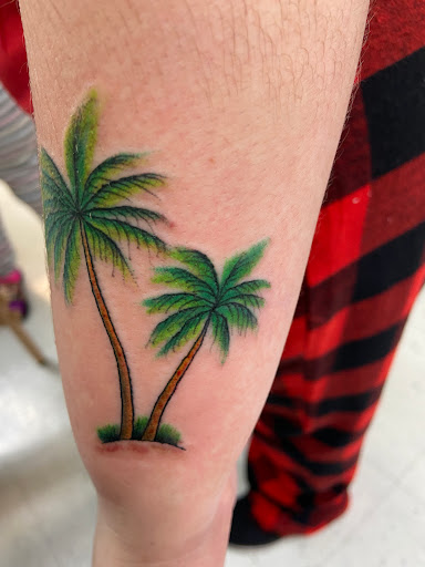 Explore floral arm sleeve tattoo ideas, creative tattoo ideas in Galveston, available at The Tattoo Shop
