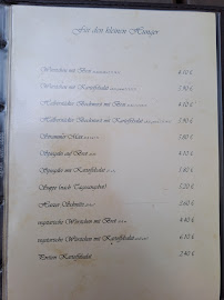 Menu du Café „Zum Steinhof“ à Halberstadt