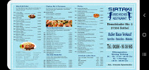 Restaurant Sirtaki à Bothel menu