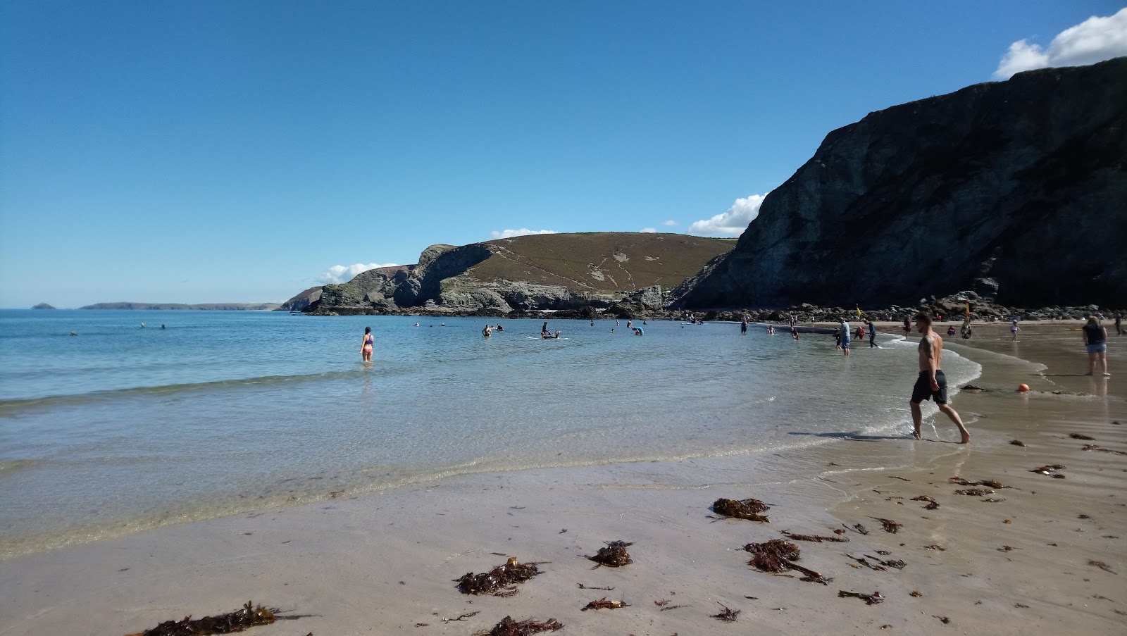Photo of Trevaunance Cove with small bay