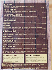 Menu / carte de Les frangins à Moëlan-sur-Mer