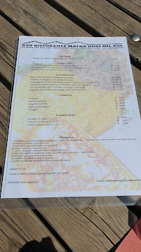 Menu du Malga Doss del Bue - cucina tipica casalinga à Vattaro