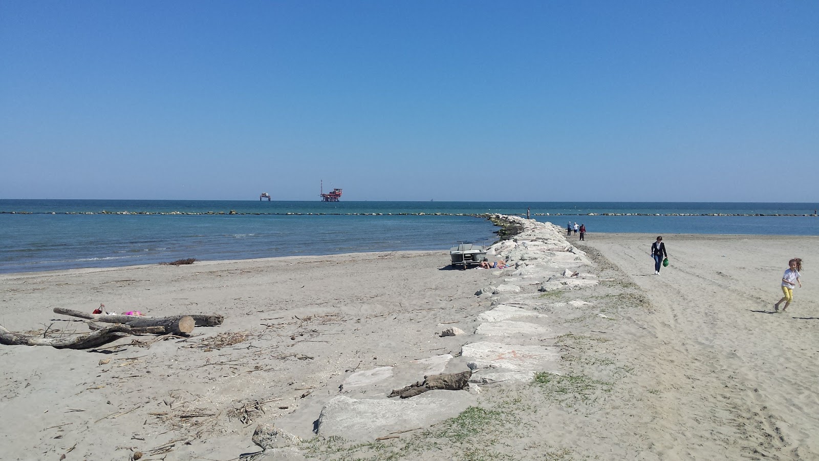 Zdjęcie Spiaggia della Salicornia di Lido di Dante z powierzchnią szary piasek
