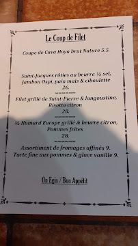 Menu du Arrantzaleak L'auberge aux Poissons à Ciboure