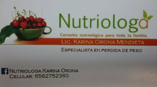 Nutriologa Karina Orona Mendieta