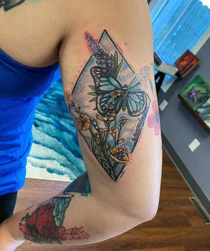 Explore wrench tattoo ideas, creative tattoo ideas in Springfield, available at Poke and a Rub art studio