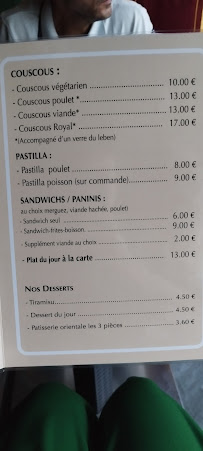 Restaurant marocain RESTAURANT DARNA à Mantes-la-Jolie (le menu)